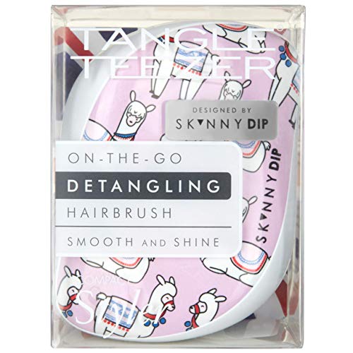 Tangle Teezer x Skinnydip Compact Styler - Cepillo para desenredar, diseño de Llama