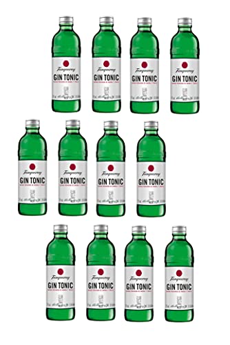 Tanqueray London Dry Gin Tonic - Pack de 12 botellas de 275ml, bebida preparada de ginebra y tónica