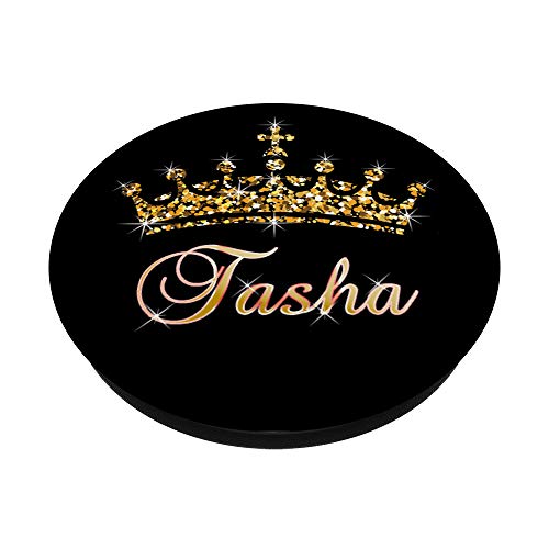 Tasha Nombre Corona Reina Princesa Royal Design - Tasha PopSockets PopGrip Intercambiable