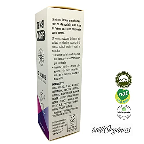 Taüll Orgànics - Tensi Off Gel Calmante Ecológico | 200ML, Efecto Frío con Edelweiss y Alto Contenido en Extracto de Árnica, Prevención de Lesiones Deportivas, Alivia y Calma las Molestias Musculares