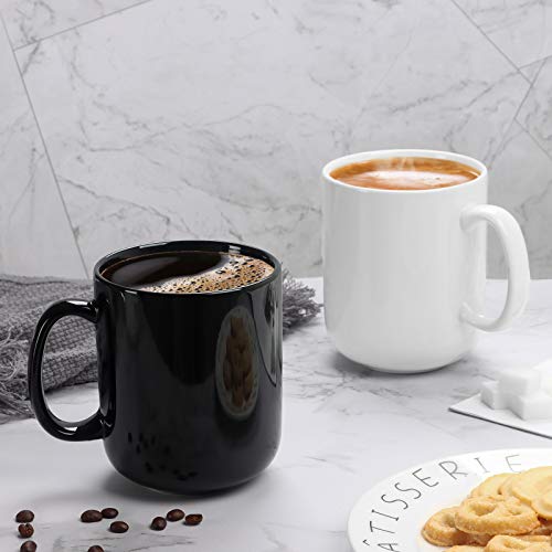 Taza de café de cerámica negra para té, leche, agua, zumo de cacao