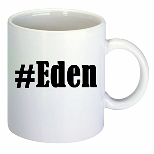 taza para café #Eden Hashtag Raute Cerámica Altura 9.5 cm diámetro de 8 cm de Blanco