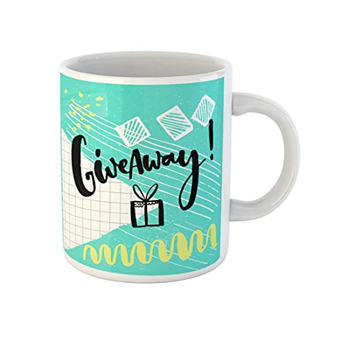 Tazas De Café Sorteo Word Box Para Concursos De Redes Sociales Brush Lettering Tazas Cerámico Regalo Original Taza Cumpleaños Decorativo Tazas Personalizada Para Mejor Amigo, Hermana, Colega, 330Ml