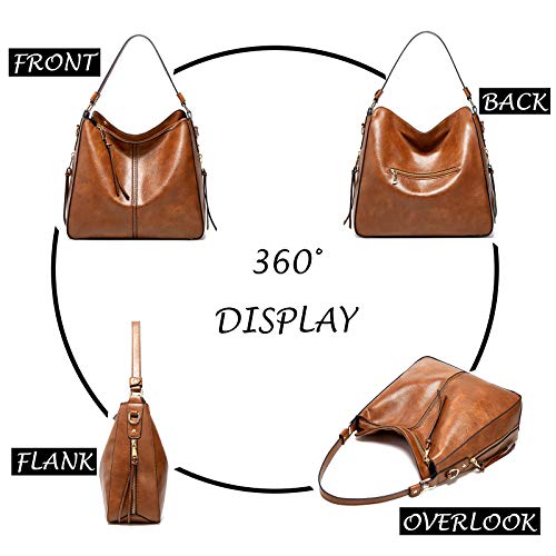 TcIFE Mujer Bolsos Hobo Bolsas Bandolera Tote Vintage Sintetico Moda Cuero Clásico ligero gran capacidad con Asa Casual Retro