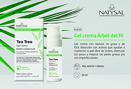 Tea Tree Gel-crema 30 ml, Natysal para piel mixta-grasa