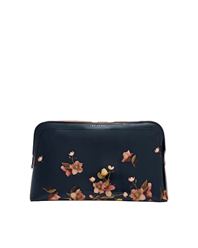 Ted Baker Tiffany Arboretum - Bolsa de cosméticos de lavado grande con estampado floral de arboreto azul oscuro