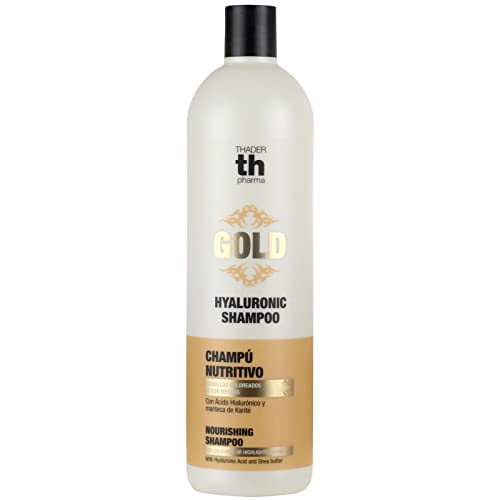 Thader Th Pharma Champú Nutritivo Hyaluronic Gold para Cabellos Teñidos o con Mechas, 1000 ml