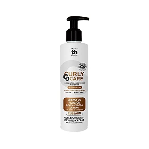 Thader TH Pharma Curly Care Crema de fijación revitalizadora de rizos sin aclarado Custard, 300 ml