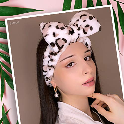 The Vintage Cosmetic Company, Peggy Make-up Vintage Headband Hold Back Hair Soft and Comfy Leopard Print