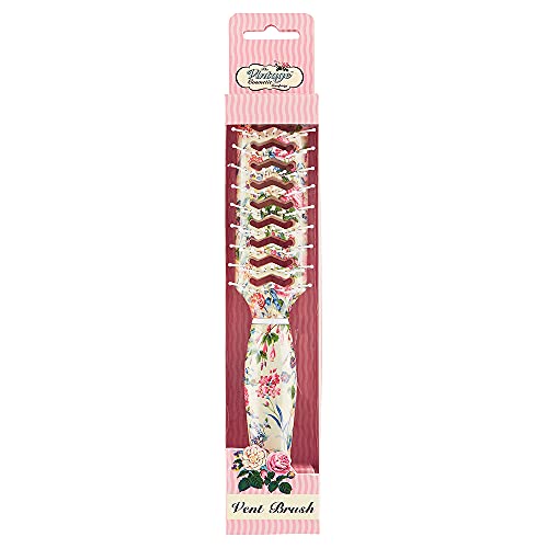 The Vintage Cosmetic Company, Vent Hair Brush Detangling Volumising Floral Design