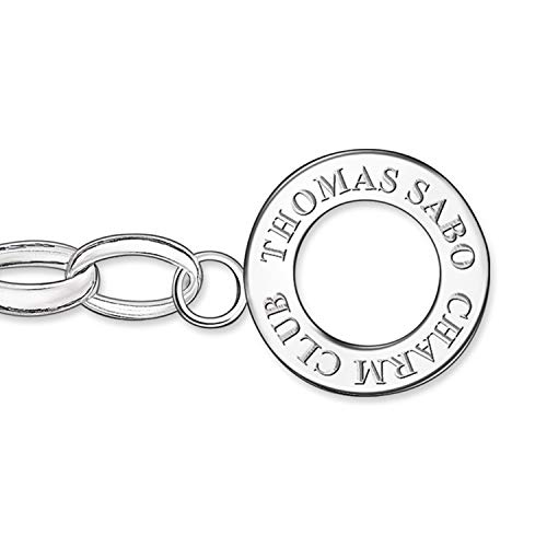 Thomas Sabo Charm Club Pulsera clásica de charms para mujer, plata de ley 925, X0031-001-12