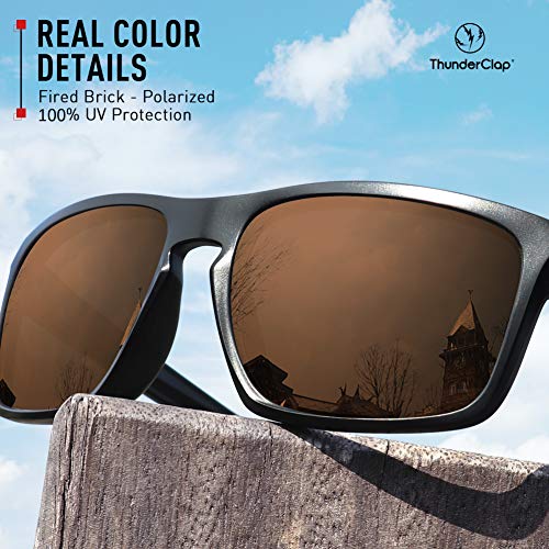 ThunderClap Lentes de repuesto polarizadas para gafas de sol Oakley Latch SQ AF (ajuste asiático) OO9358, Ladrillo de fuego - Polarizado, Talla única