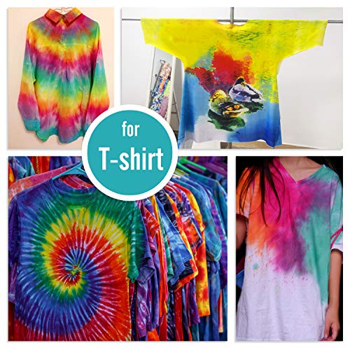 Tie Dye Kit 18 Colores - Pinturas Textiles Tela Vibrantes Tinte Graffiti para Pintura de Ropa DIY, Niño y Adultos - Tinte de Pintura Textil Todo En 1 para Shirts, Camisa, Bricolaje Tie-Dye, Fiesta