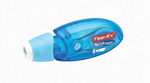 Tipp-Ex Cinta Correctora Blanca de Bolígrafos, Óptimo para material escolar,Micro Tape Twist, 8m x 5mm, Con Cabezal Rotativo, Caja de 10