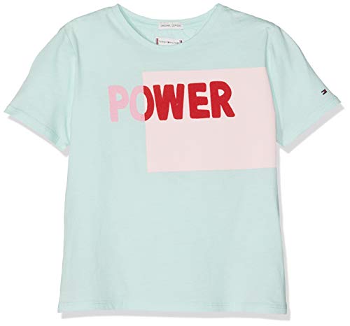 Tommy Hilfiger Bold Blocking Text S/s tee Camiseta, Azul (Blue Light 483), 92 para Bebés