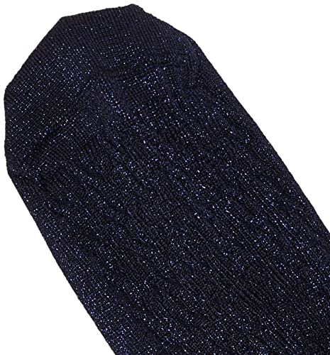 Tommy Hilfiger Cable Sparkle Women's Short Sock Calcetín Corto, Navy, 39 Regular para Mujer