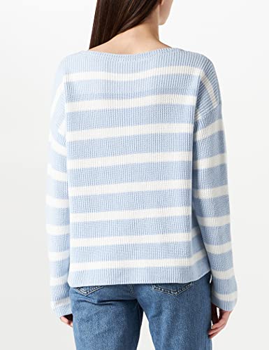 Tommy Hilfiger Hayana Boat-nk Sweater Suéter, Bold STP/Breezy Blue, S para Mujer