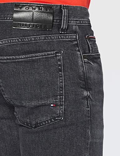 Tommy Hilfiger Hombre Extra Slim Layton Str Agar Black Pantalones, Denim, W30 / L34