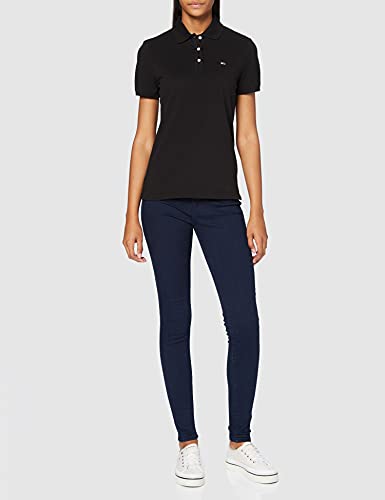 Tommy Hilfiger Tjw Slim Polo Camiseta, Negro (Black), M para Mujer