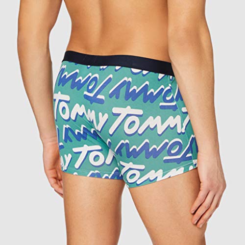 Tommy Hilfiger Trunk Bold Type Capa de Base Inferior, Pizarra Verde-Azul, XL para Hombre