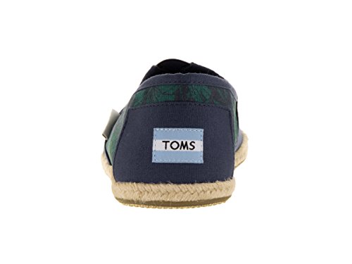 TOMS Classics Navy Canvas Hibiscus Rope Sole 44.5