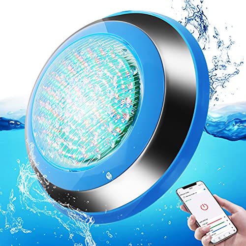 TOPLANET Iluminación subacuática para piscina con aplicación de mando a distancia por Bluetooth