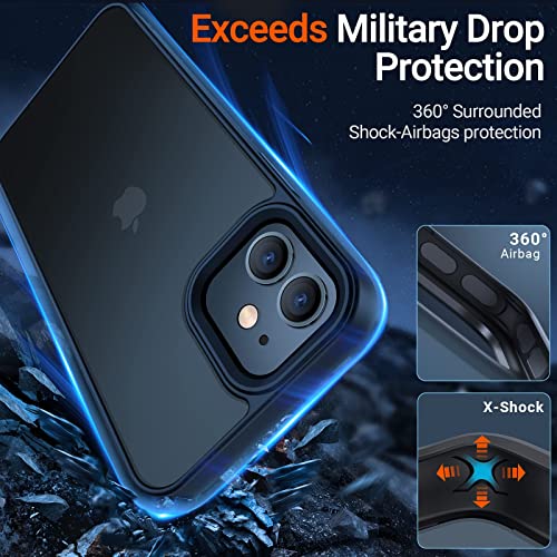 TORRAS Militar a Prueba de Golpes Funda iPhone 12/Funda iPhone 12 Pro [Certificado por El Ejército] A Prueba De Golpes Funda iPhone 12 A Rayones Protector iPhone 12 Case/Carcasa iPhone 12 Pro Negra