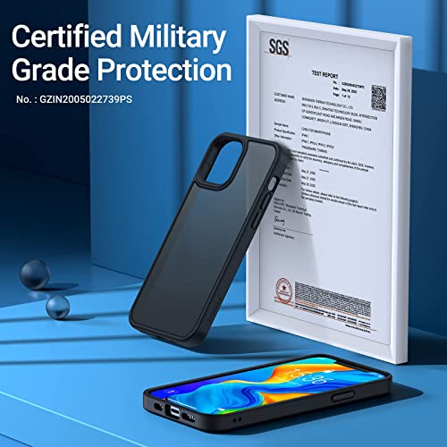 TORRAS Militar a Prueba de Golpes Funda iPhone 12/Funda iPhone 12 Pro [Certificado por El Ejército] A Prueba De Golpes Funda iPhone 12 A Rayones Protector iPhone 12 Case/Carcasa iPhone 12 Pro Negra