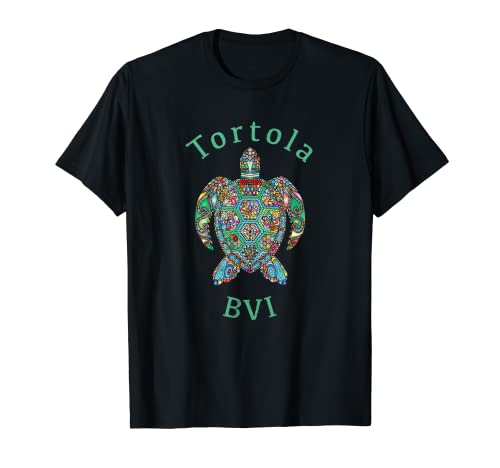 Tortola, Islas Vírgenes Británicas Regalo de tortuga tribal Camiseta