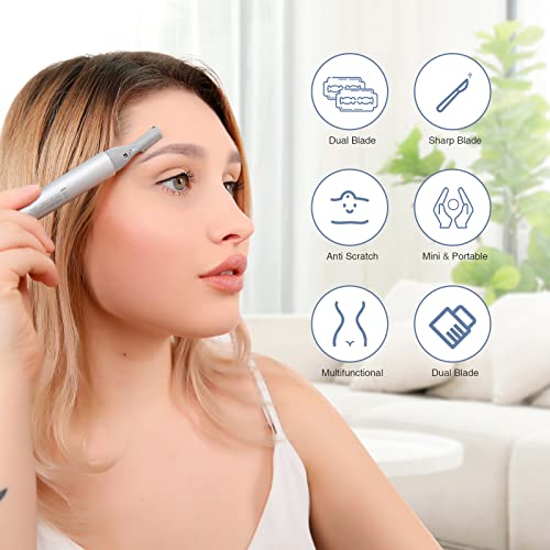 TOUCHBeauty Recortadora de Cejas Eléctrica, Cortador de Cejas Eléctrico, Depiladora de Cejas Portátil con Hoja de Acero Inoxidable para Cejas Facial Labio Barbilla para Mujeres y Hombres