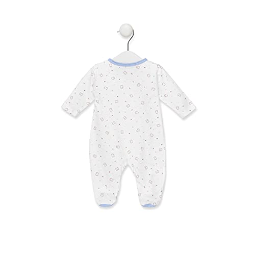 TOUS BABY - Pelele de Manga Larga con Estampado Chill para tu Bebé. (Celeste, 3-6 meses)