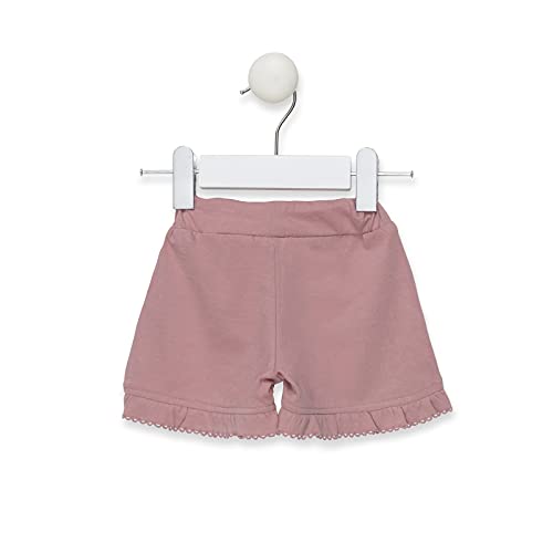 TOUS BABY - Short Deportivo de Niña, con Micro Volantes. (Rosa, 12-18 Meses)