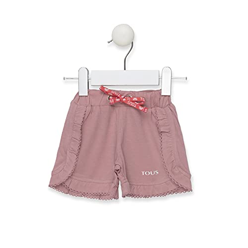 TOUS BABY - Short Deportivo de Niña, con Micro Volantes. (Rosa, 12-18 Meses)