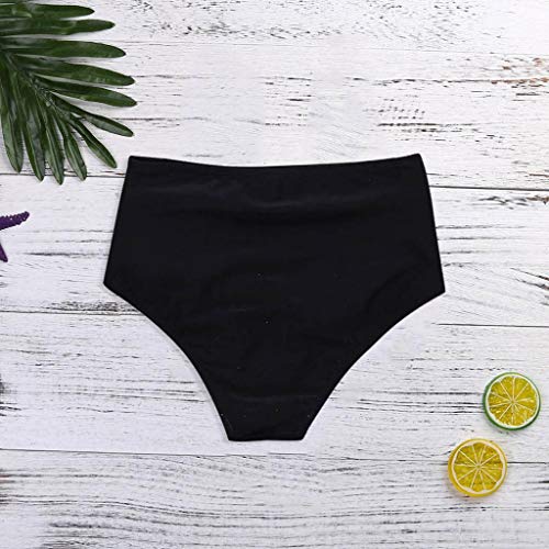 Traje De Baño De Las Mujeres De Talle Alto Bikini De Natación Pantalones Pantalones Cortos De Baño De La Parte Inferior Traje De, Negro, L