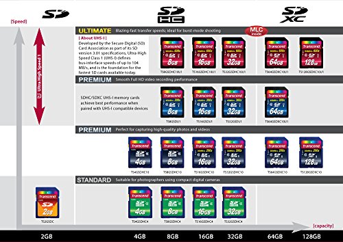 Transcend Ultimate - Tarjeta de Memoria Flash 16GB SDHC (MLC, Clase 10 UHS-I, 90mb/s, 600x) de Ultra Alta Velocidad Para Video HD y Cámaras Profesionales