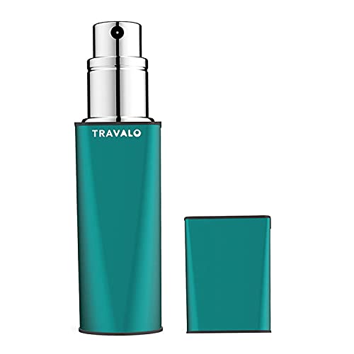 Travalo - Obscura Perfume Atomizer - Sistema de recarga renovado - Aerosol de aluminio de grado aeronáutico - Sin vidrio - Verde - Unisex - 0.17oz