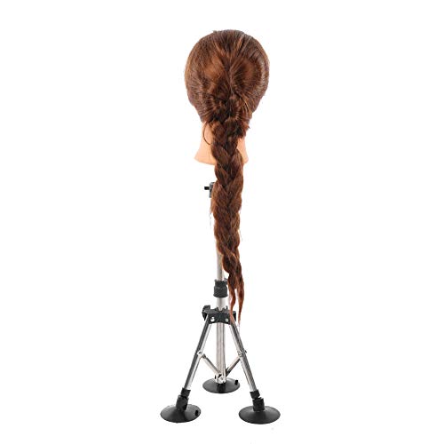 Trípode de maniquí, soporte de molde de cabeza de peluca profesional con ventosas para entrenamiento de peluquería