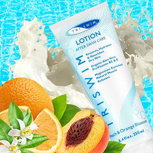 TRISWIM Loción Hidratante Regeneradora Para La Piel Para Nadadores Melocotón Flor De Naranja (250ml)