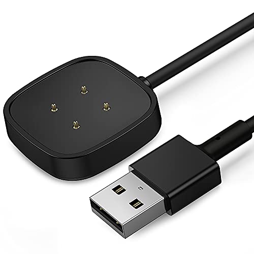 TUSITA Magnética Cargador Compatible con Fitbit Versa 3, Sense (No para Versa 1, Versa 2, Versa Lite) - 6ft 180cm Cable de Carga USB - Smartwatch Accesorios