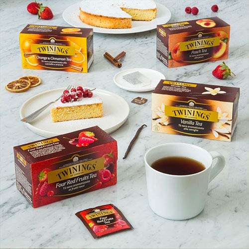 Twinings Tè Aromatizados - Vainilla - Precioso té Negro Aromatizado con Frutas, Flores, Especias y Esencias - Sabor Envolvente, Excelente tanto Caliente como Frio (25 Bolsas)