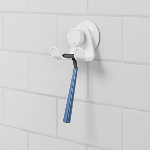 Umbra Flex Gel-Lock Gancho doble para baño, Blanco