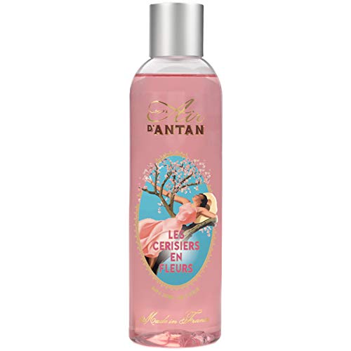 Un Air d'Antan® Gel 2-en-1: Gel de espuma para Ducha y Baño, Flor de Cerezo Primaveral - Perfume Dulce y Floral: Flor de cerezo y fresia - Fórmula espumosa e hidratante - 250ml mixto hombres/mujeres