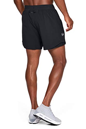 Under Armour UA Speedpocket Linerless 6'' Short Pantalón Corto, Hombre, Negro (Black/Black/Reflective 001), S