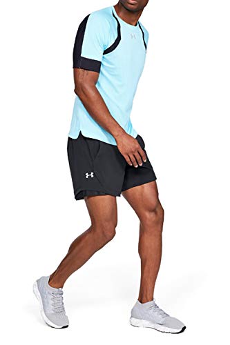 Under Armour UA Speedpocket Linerless 6'' Short Pantalón Corto, Hombre, Negro (Black/Black/Reflective 001), S