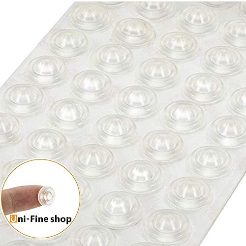 Uni-Fine 107 PCS Transparentes Almohadilla Pies de Goma 4 Tamaños Almohadillas de Goma Transparente Transparentes Almohadilla Topes Puertas Armarios de Ruido,protector antigolpes, búfer muebles