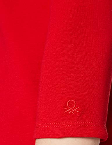 United Colors of Benetton Maglia M/l Camiseta de Tirantes, Rojo (Rosso 015), Large para Mujer