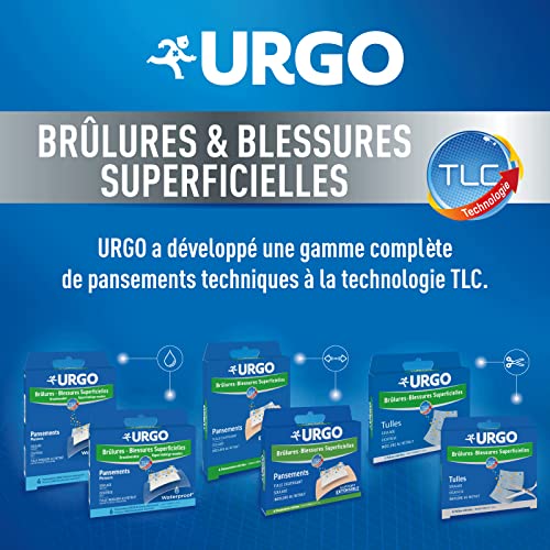 Urgo – Apósitos para quemaduras – lesiones superficiales – Tul lipídicocoloides – Tamaño pequeño, x6