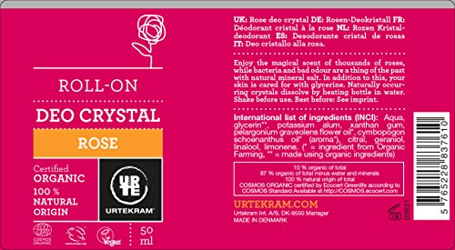 Urtekram Desodorante Cristal Rosa - 50 ml