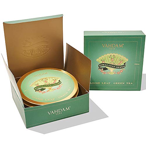 VAHDAM Himalayan Té Verde - Te Regalo | Caja Té Perfecto Infusiones Regalo | Set de Regalos Festivos para Hombres y Mujeres | Regalo de Té de Lujo para Cualquier Ocasión | Set de Regalo de Te Verde