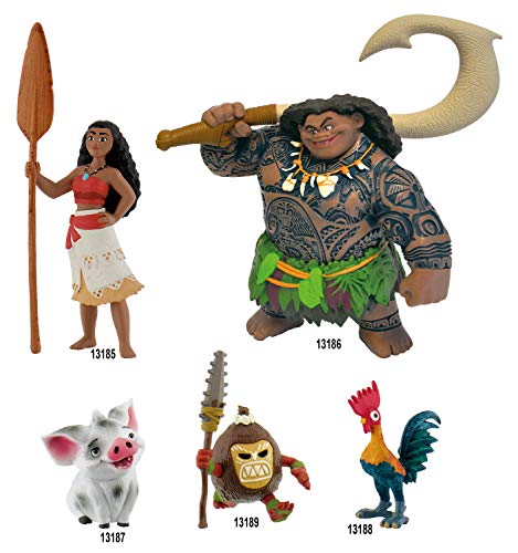 Vaiana- Disney Moana Oceania 13186-Figura, Walt, semidiós Maui, Figura Pintada a Mano, Libre de PVC, para niños para el Juego imaginativo, Multicolor (Bullyland 13186)